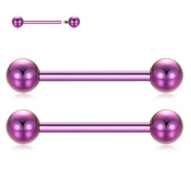 Imagem de PEAKLINK G23 Anéis de mamilo de titânio barra de mamilo barra reta joia corporal barra sobrancelha rosca interna língua piercing 12 14 16G, Sem Pedra Preciosa