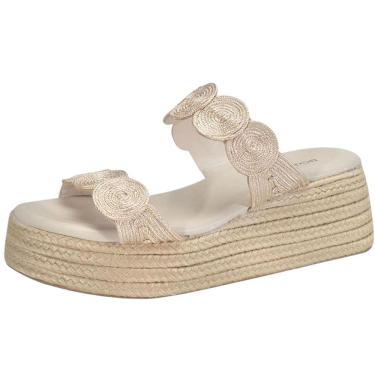 Imagem de Tamanco Feminino Anabela Couro Detalhe Corda Bottero