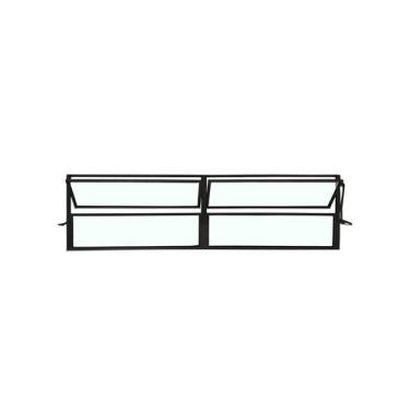 Imagem de Vitro Basculante 40 x 120 Alumínio Preto 2 Seções Linha Esmeralda Brec