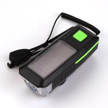 Imagem de Farol de bicicleta, lanterna super brilhante, luz solar à prova d'água para andar à noite, carro de montanha, luz solar, luz noturna com carregador duplo USB, equipamento de equitação (verde)