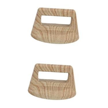 Imagem de WeiLaiKeQi 2x tampa da tampa da tampa da manipulação de substituição de madeira universal reutilizável portátil maça, Grão de Madeira Clara