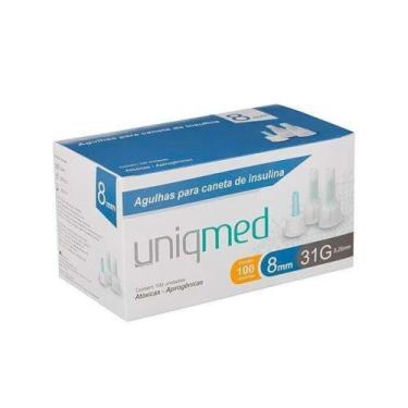 Imagem de Agulhas Para Caneta De Insulina 8mm 31g C/100un Uniqmed