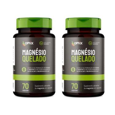 Imagem de Kit 2x - Magnésio Quelato - 70 cápsulas - Omix