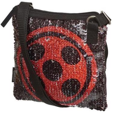 Imagem de Bolsa Transversal Miraculous Ladybug Lantejoula - Pacific, Preto