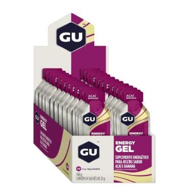 Imagem de Caixa Gu Energy Gel Sache - 24 Unidades, Unico, Açaí Com Banana