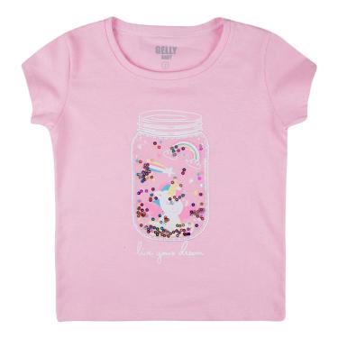 Imagem de Blusa Infantil Unicornio Pote, Manga Curta, 1 Ano, Gaga Baby