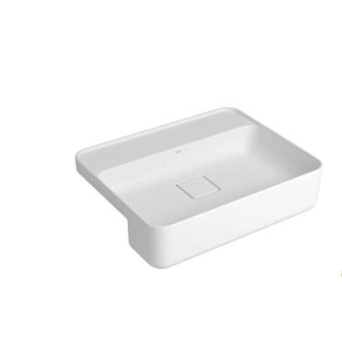 Imagem de Cuba semiencaixe retangular com mesa 50cm branco L.63050. M.17 slim deca