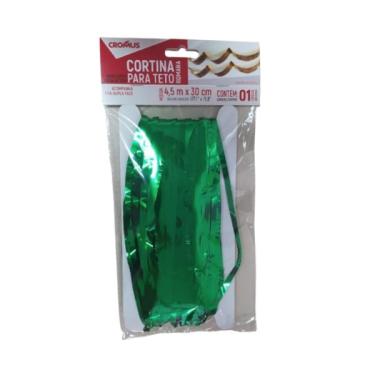 Imagem de Cortina Metalizada De Teto Cromus Verde 4,5m X 30cm