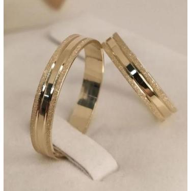 Imagem de Par de Alianças de Ouro 18k 4mm 4 gramas - Sheju Joias