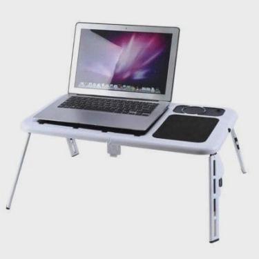 Imagem de Mesa Para Notebook Dobravel Portatil Articulada Com Cooler