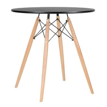 Imagem de Mesa de Jantar Redonda Eames Eiffel 70cm PRETA
