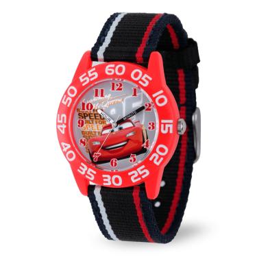 Imagem de Disney Relógio analógico infantil W001954 Carros com pulseira de nylon listrada