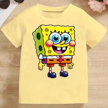 Imagem de Camiseta Infantil Unissex Estampa Personagem Bob Esponja - loja dinka,
