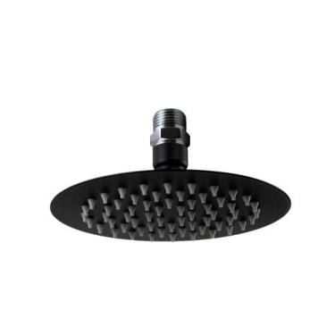 Imagem de Ducha inox 304 15 cm Preto Fosco Redonda com Niple de Teto - AMG Metai