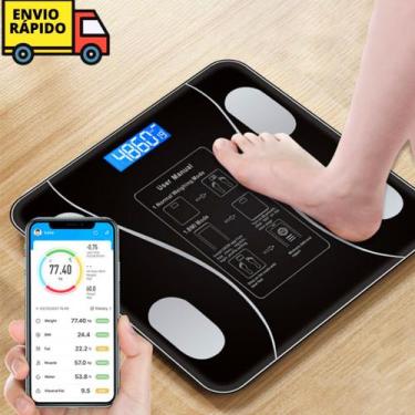 Imagem de Balança De Bioimpedância Inteligente Digital 180 kg Bluetooth De Peso 