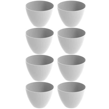 Imagem de 8 Tigelas Redonda Grande 6,2L Travessa Servir Branca Salada Frutas Pratos Quentes Crippa