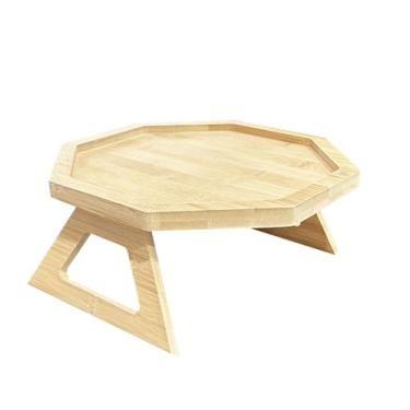 Imagem de DD-life Clipe de apoio de braço de sofá octogonal, mesa de bandeja com clipe para apoio de braço de sofá, clipe dobrável para apoio de braço, adequado para bebidas/controle remoto/suporte de lanches