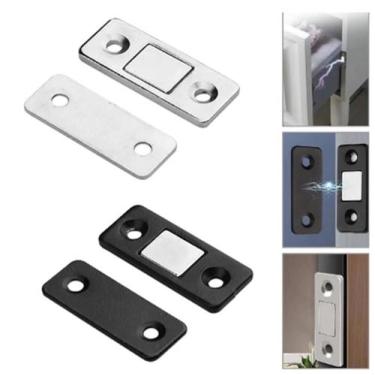 Imagem de Kit Fecho Trava Porta de Armário Magnético Imã Ultra Forte - JN ECOMER