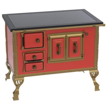 Imagem de Fogao a Lenha Venax GII n 2 Colonial Premium Vermelho, SAIDA DIREITA
