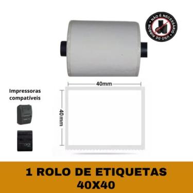 Imagem de Etiqueta Adesiva 40x40 para Mini Impressora - 1 Rolo - TITANNET