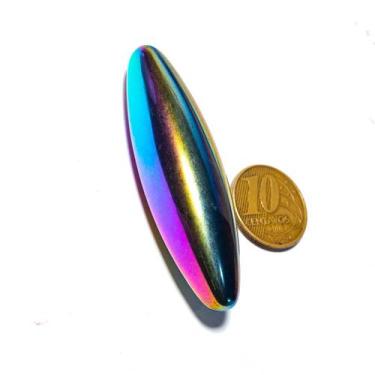 Imagem de Bastão Titanium Rainbow Aura Esoterismo Hematita Imantada - Varejo
