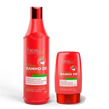 Imagem de Kit Shampoo e Leave-in Banho de Verniz Morango Forever Liss