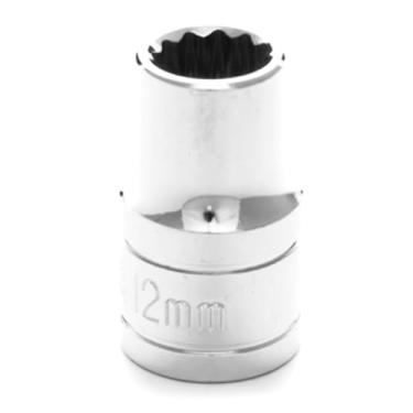 Imagem de (1/2" Drive 12-Point Socket, 12mm) - Performance Tool W32812 Chrome Socket, 1/2" Drive, 12mm, 12 Point, Shallow