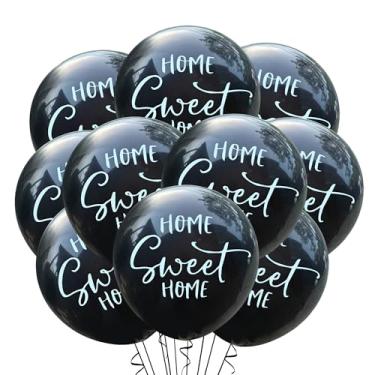 Imagem de Malayan Products Balões Home Sweet Home, 12 unidades, festa de inauguração de casa, casa aberta de imóveis, balão de látex para festa de donos de casa, celebração de eventos de corretor de imóveis