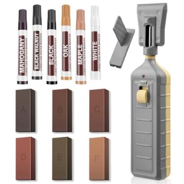 Imagem de Cera dura de reparo de linóleo, kit de reparo de móveis de piso de vinil, 12 cores de cera de piso de retoque marcador, arranhões, manchas, armário, rachaduras de mesa, furos para porta
