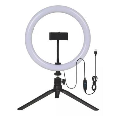 Imagem de Luz Ring Light 8 Polegadas 20Cm + Tripé De Mesa + Suporte - Ring Fill 