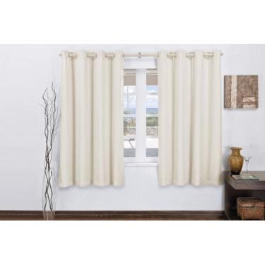 Imagem de Cortina Corta Luz com voal sala ou quarto 2,00x1,70 para varão 2m cor 