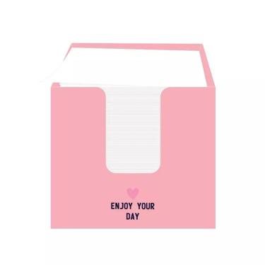 Imagem de Office Basics Porta Bloco Papel Stitch Rosa 500 Folhas 60 g/m² Organizador de Gaveta