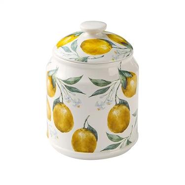 Imagem de Lata de chá Vasilha de chá de folhas soltas de cerâmica estilo escandinavo para uso doméstico diversos recipientes de armazenamento de alimentos cozinha vasilhas vazias Caixa de chá