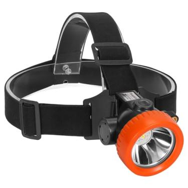 Imagem de Yongkist Farol De Mineração, Luz Caça, Guaxinim, Recarregável, Lanterna Com 7 Leds, À Prova Explosão, Capacete Rígido Bk3000 Para Pesca E Caminhada (Laranja)
