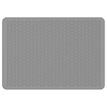 Imagem de Tampa superior de fogão de silicone termocrômico grande protetor de fogão de vidro rolável para bancada de fogão elétrico (1, cinza escuro)