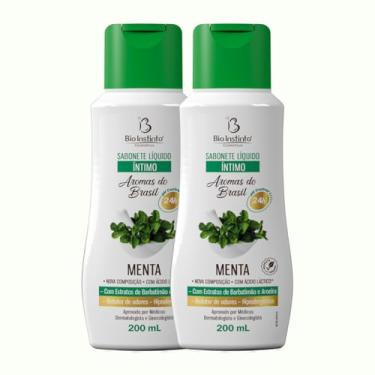 Imagem de 2 UNDs Sabonete Líquido Íntimo 200ml MENTA (c/Extrato de Barbatimão e Aroeira)