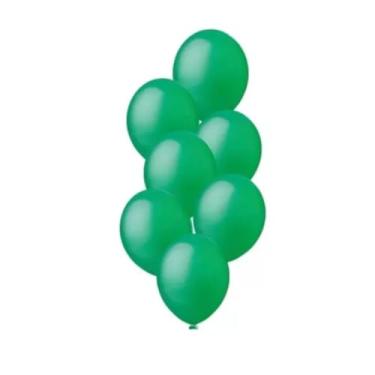 Imagem de Balão Colorido Tamanho 9 Liso Bexiga Aniversário 50un Festa (Verde-escuro)