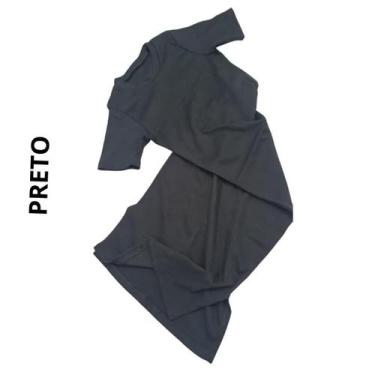 Imagem de Vestido T-shirt Feminino Canelado Manga Longa - Regata - Alça e curto 