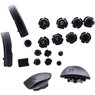 Imagem de Deal4GO Conjunto completo de botões L R ZL ZR A B X Y SR SL Home & Capture botão de substituição para Nintendo Switch e Switch OLED Joy-con Controller - Preto