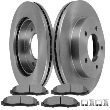 Imagem de SCITOO Kits de freio dianteiro 54042 Rotores de freio e pastilhas de freio D679-7558 aptos para Ford para F-150 1997-2003