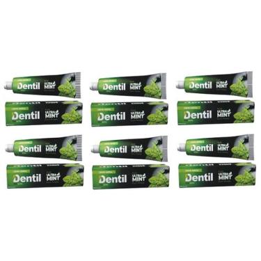 Imagem de Kit 6 Creme Dental Ultra Mint com Xilitol Sem Flúor Menta 70gr Dentil