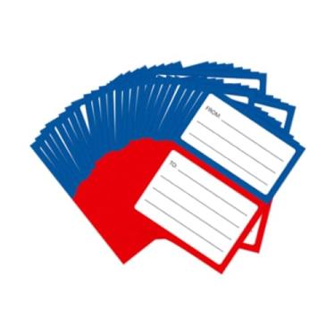 Imagem de Xgdsnly 200x etiquetas de endereço de/para etiquetas de remessa de correspondência de endereço de retorno para escritório, Azul E Vermelho