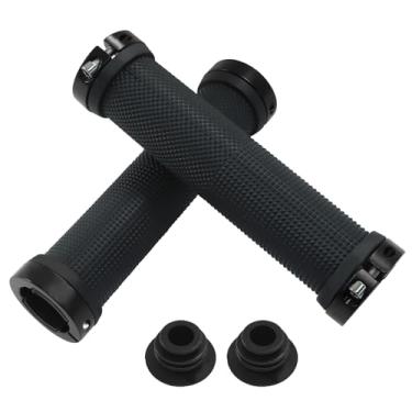 Imagem de Unlorspy 2 Pegas pretas para guidão de montanha, borracha macia antiderrapante para bicicleta, estrada, MTB, cruzador de praia, bicicleta dobrável, scooter