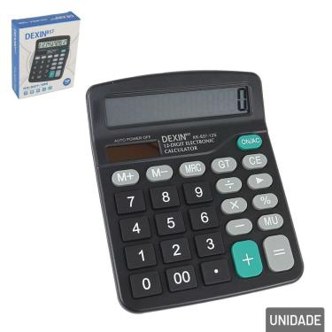 Imagem de Calculadora de Mesa 12 Dígitos Solar Preto