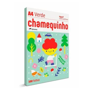 Imagem de Papel Sulfite A4 75g Chamequinho Verde 100 Folhas - Chamex