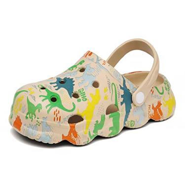 Imagem de INMMINPIN Sandálias infantis fofas com desenho animado para jardinagem para meninos e meninas, chinelos para ambientes internos e externos, crianças, banho de água, praia, piscina, Cinza, 8.5-9.5 Toddler