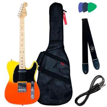 Imagem de Guitarra elétrica telecaster sx sem2 bf burning fire