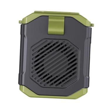 Imagem de Ｂｅｓｇａ Ventilador de cintura portátil com clipe para cinto, silencioso, mãos livres, prático, pessoal, recarregável para passeios, viagens, fazenda, trabalho, Verde