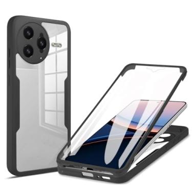 Imagem de Kukoufey Capa compatível com Xiaomi Redmi K80 Pro, capa com protetor de tela integrado compatível com Xiaomi Poco F7 Ultra 5G 24122RKC7G capa preta