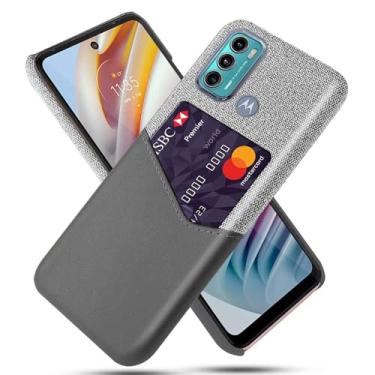 Imagem de Capa para MOTO G60,Tela e tampa de couro PU,Antideslizante,360°cobertura completa à prova de choque com 1 slot de cartão atrás,Prevenção de queda-Gray